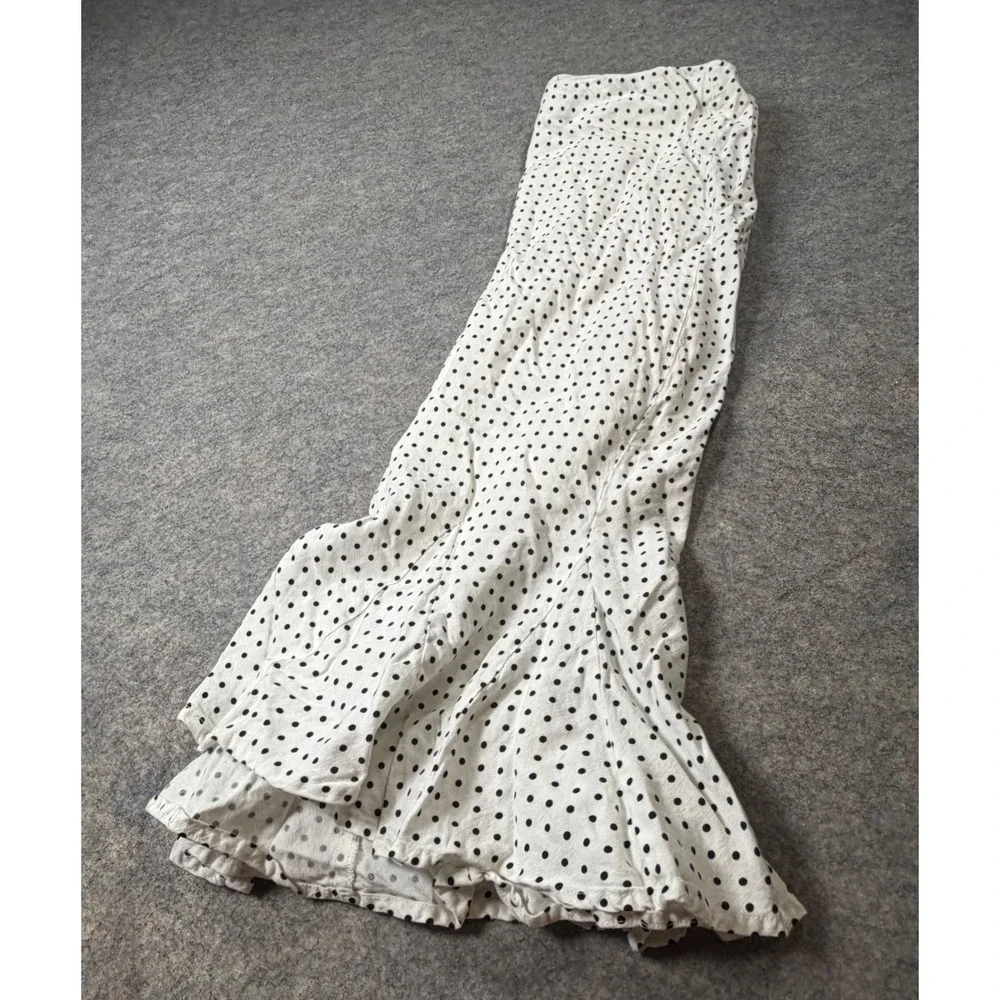 Kate Spade New York for Target White Black Polka Dot Midi Skirt Large
